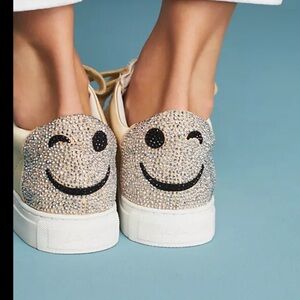 Lola‎ Cruz embellished smiley leather sneaker 36-6